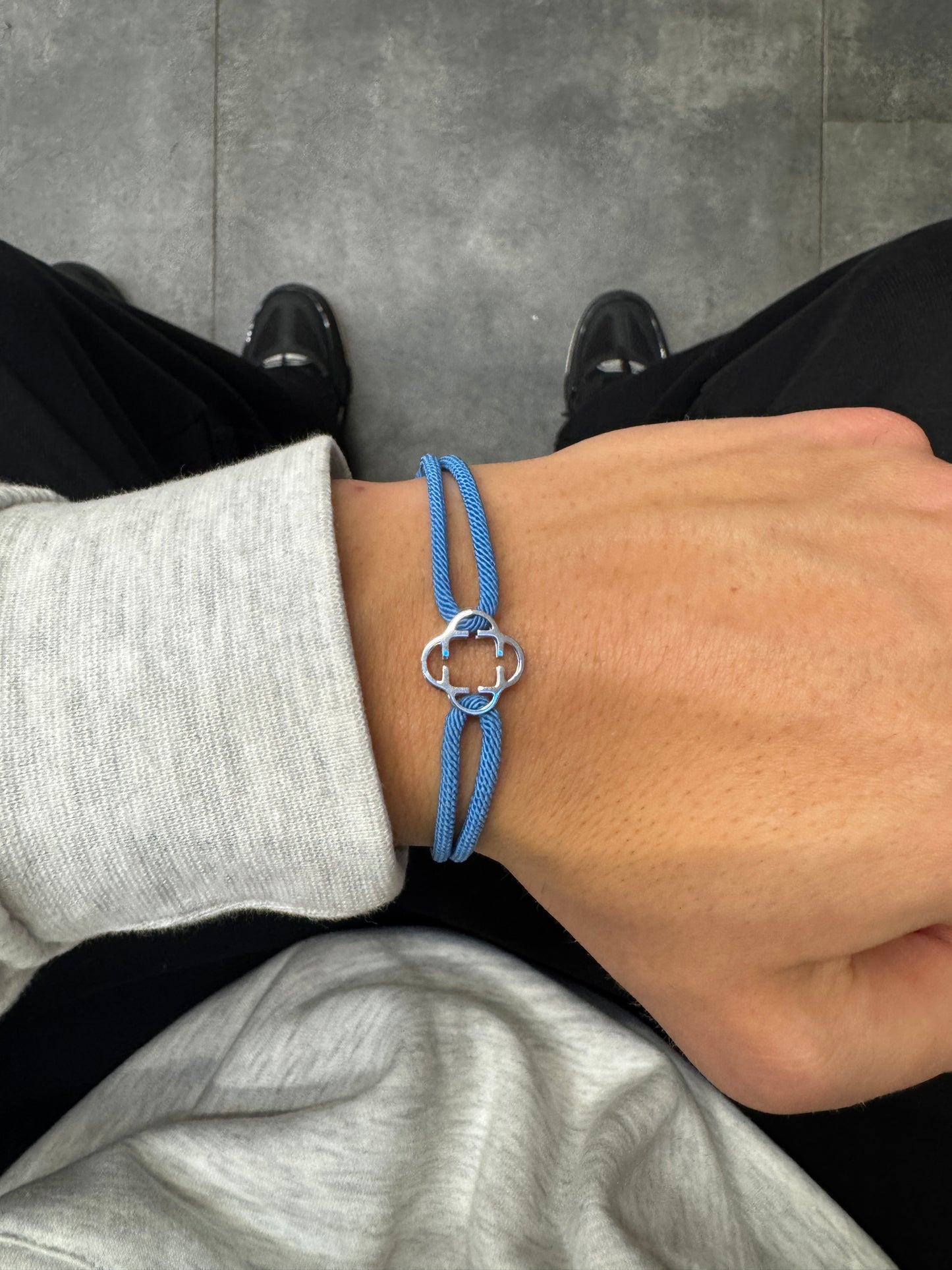 Signature Monogram Cord – Glacier Blue